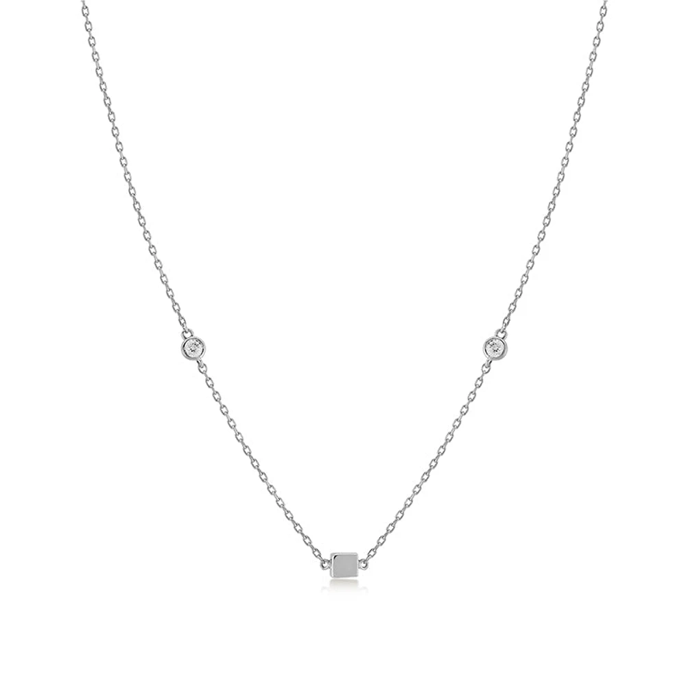 Cube Detail With Stone Necklace