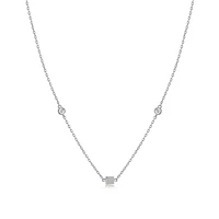 Cube Detail With Stone Necklace