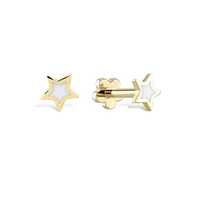 Enameled Golden Star Piercing -Single