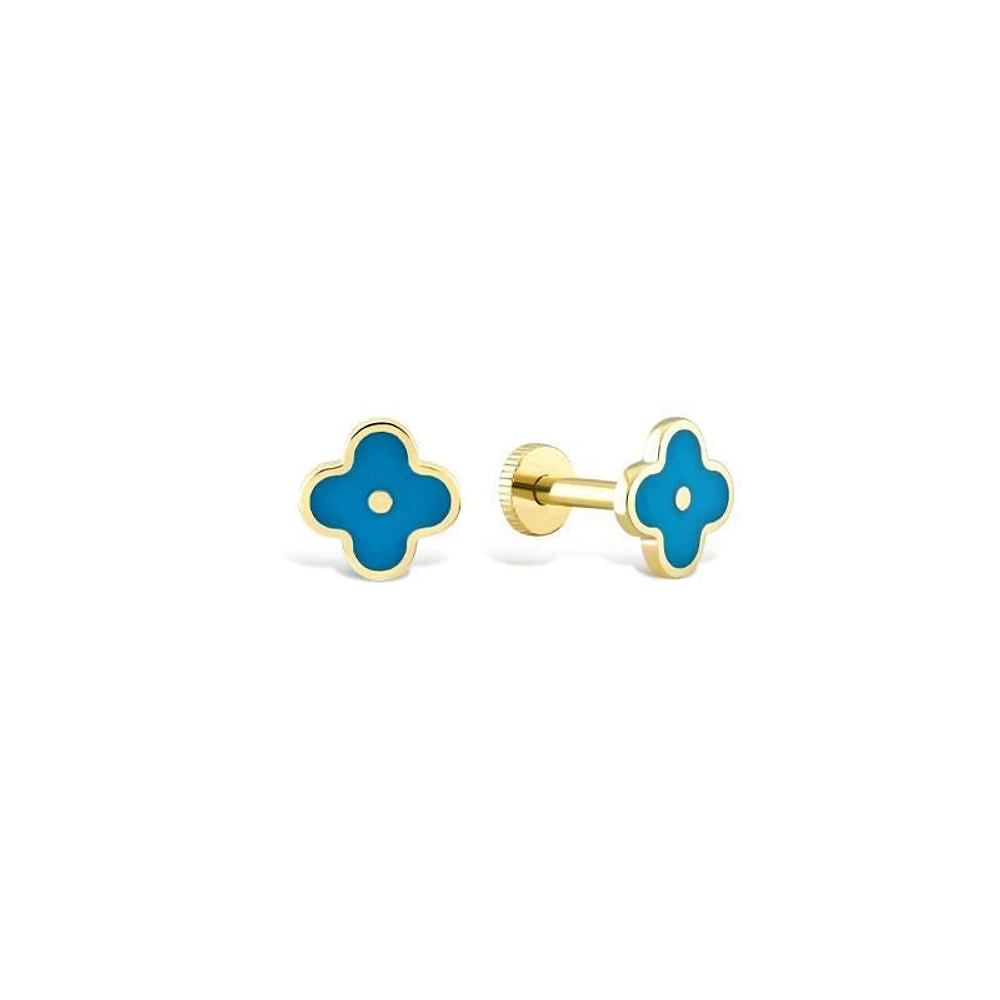 Enameled Clover Piercing -Single