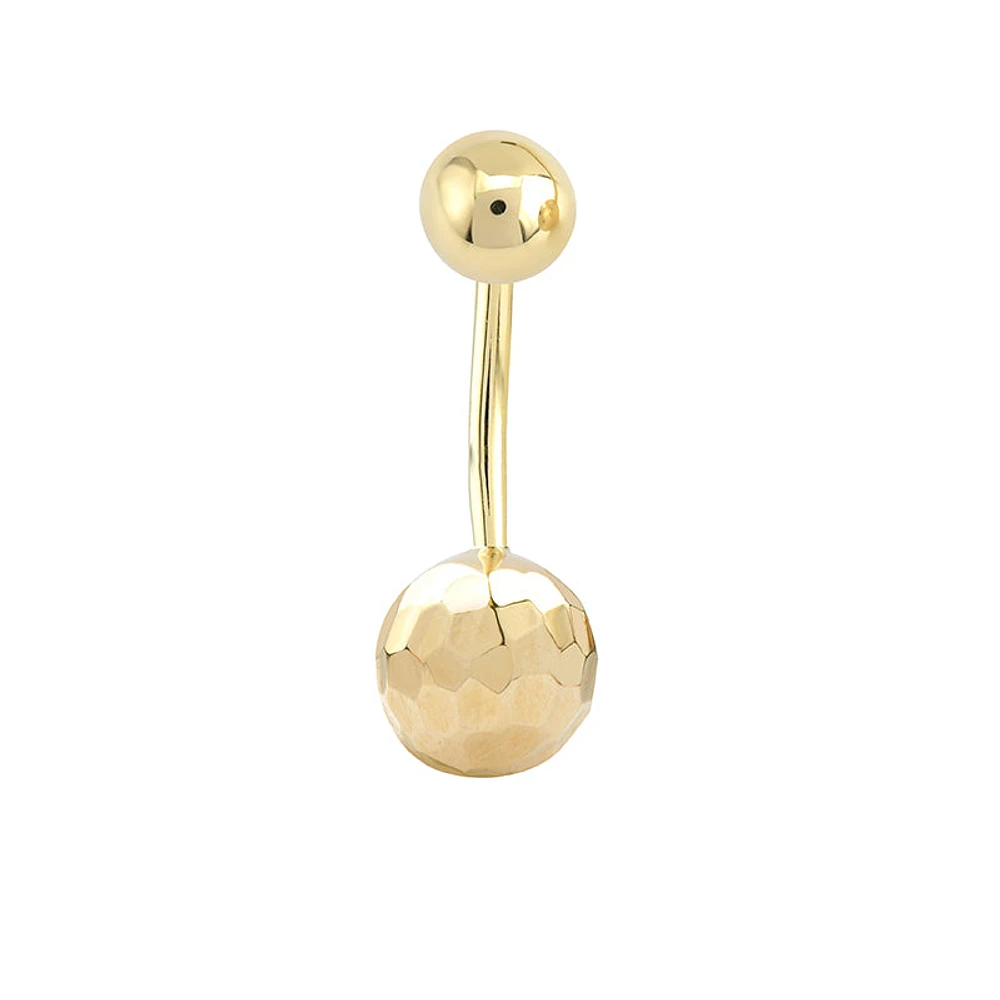 Golden Polygon Ball Piercing -Single