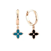 Enameled Flower Earring