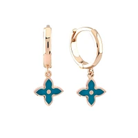 Enameled Flower Earring