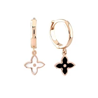 Enameled Flower Earring