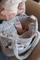 Dans le Sac - Sac à langer en coton biologique - Collection Vichy: Beige