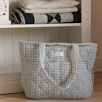 Dans le Sac - Sac à langer en coton biologique - Collection Vichy: Beige