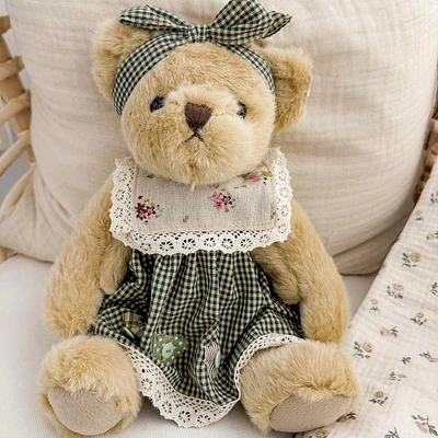 Peluche ours fille vert