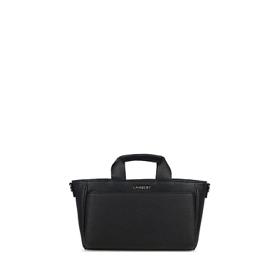 Le Daisy - Console de poussette en cuir vegan noir.