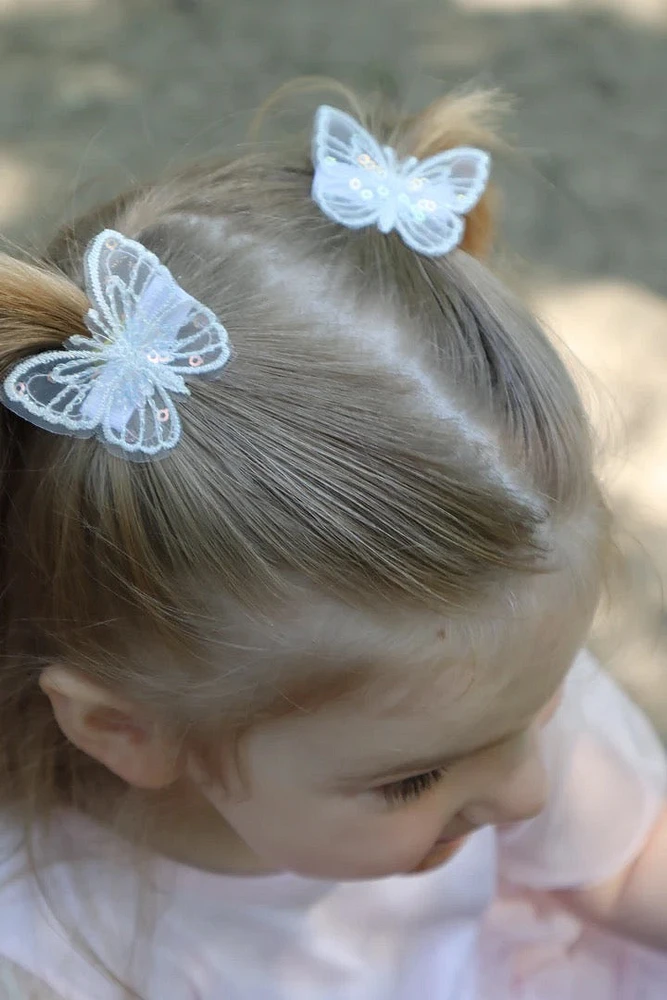 Duo de pinces à cheveux – Papillons célestes