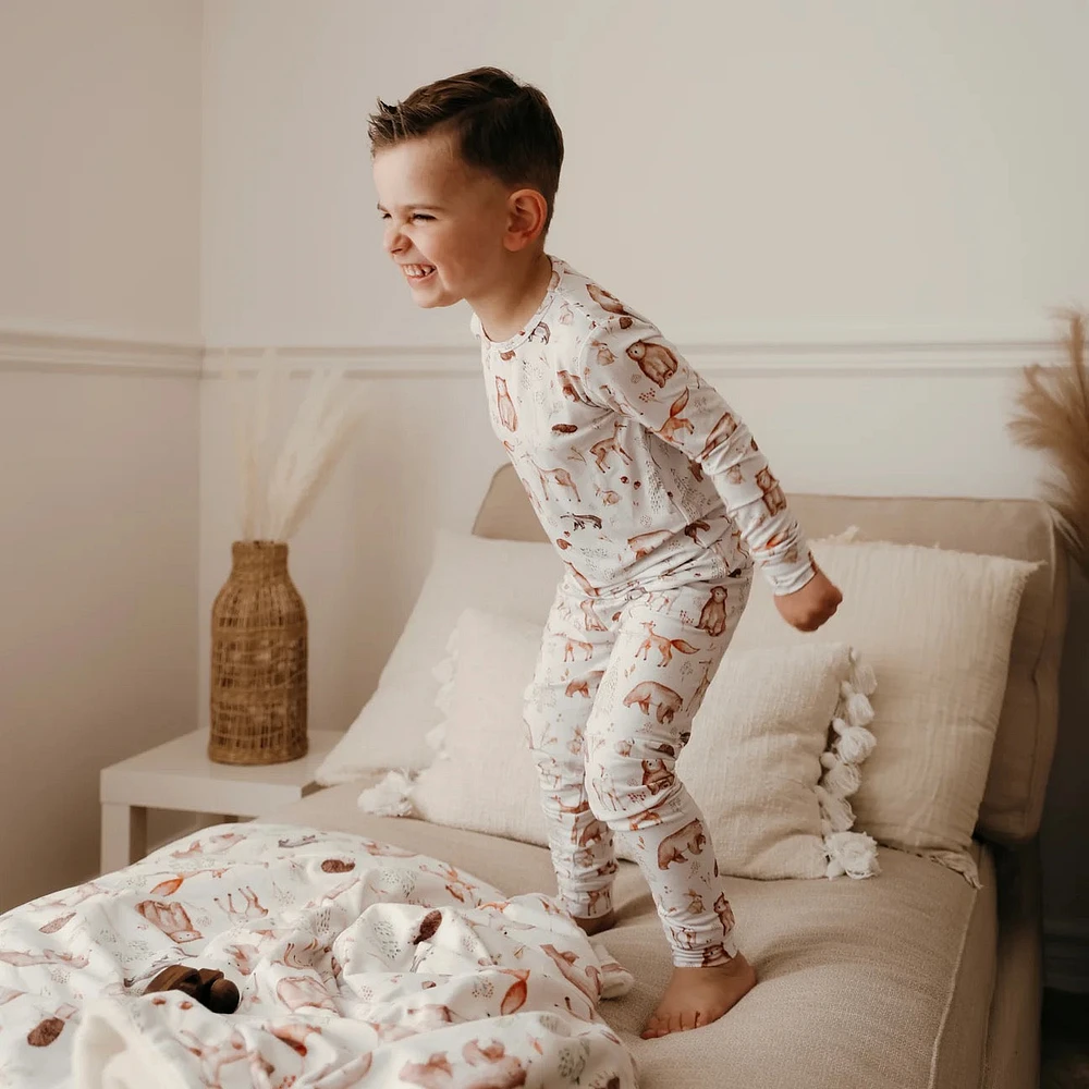 Pyjama 2 pièces - bébé et enfants Ours animaux de la forêt
