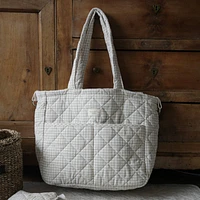 Dans le Sac - Sac à langer en coton biologique - Collection Vichy: Beige