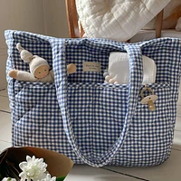 Dans le Sac - Sac à langer en coton biologique - Collection Vichy: Beige