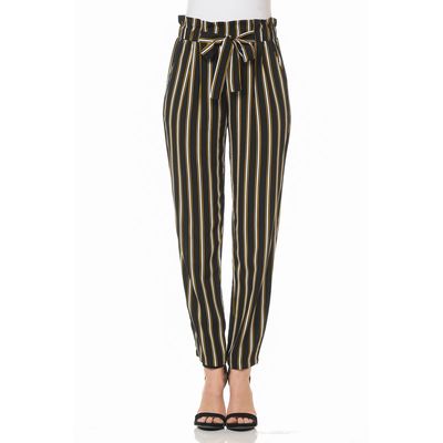 Verticle Stripe Paperbag Waist Bottom