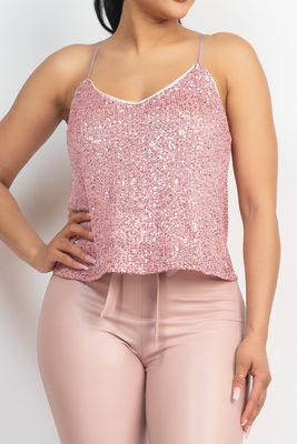 Sequin Cami Tank Top