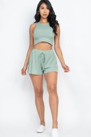 Cozy Rib-Knit 2 Piece Short Set