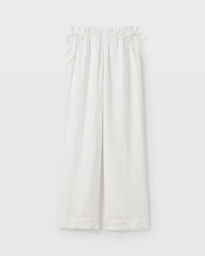 Linen Side Tie Pant