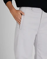 High Rise Cropped Twill Pant