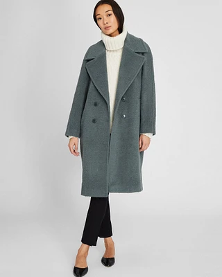 Double-Breasted Textured Relaxed Coat