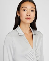 Stretch Silk Charmeuse Top