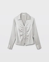 Stretch Silk Charmeuse Top
