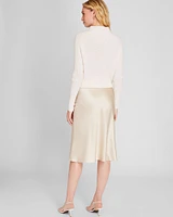 Silk Charmeuse Midi Skirt