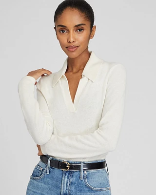 Cashmere Johnny Collar Sweater
