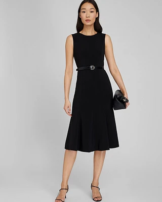 Flute Crepe Midi Dress