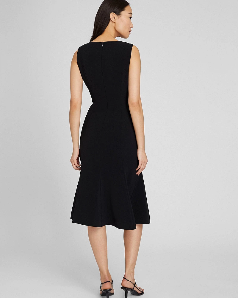Flute Crepe Midi Dress