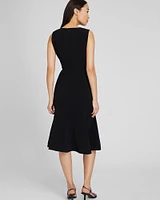Flute Crepe Midi Dress