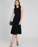 Flute Crepe Midi Dress