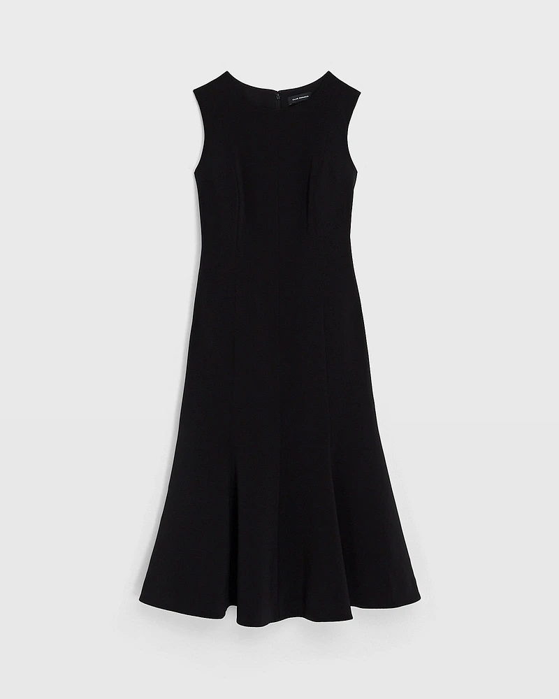 Flute Crepe Midi Dress