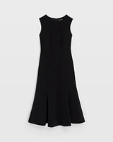Flute Crepe Midi Dress