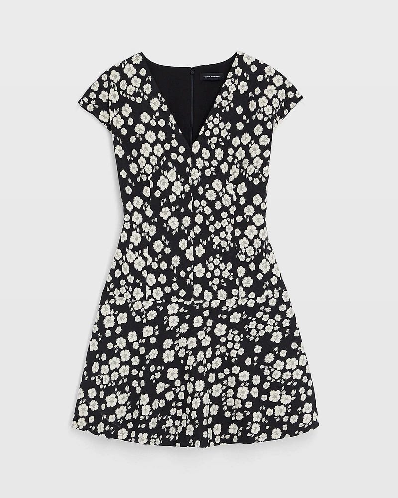 Fit & Flare Jacquard Mini Dress