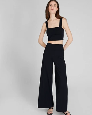Extra High Rise Wide Leg Knit Pant