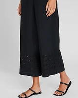 Eyelet Detail Cropped Pant