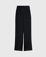 Eyelet Detail Cropped Pant