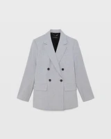 Lightweight Wool Double Breasted Blazer