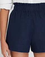 Linen Blend Pull-On Short