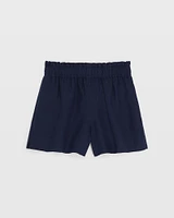 Linen Blend Pull-On Short