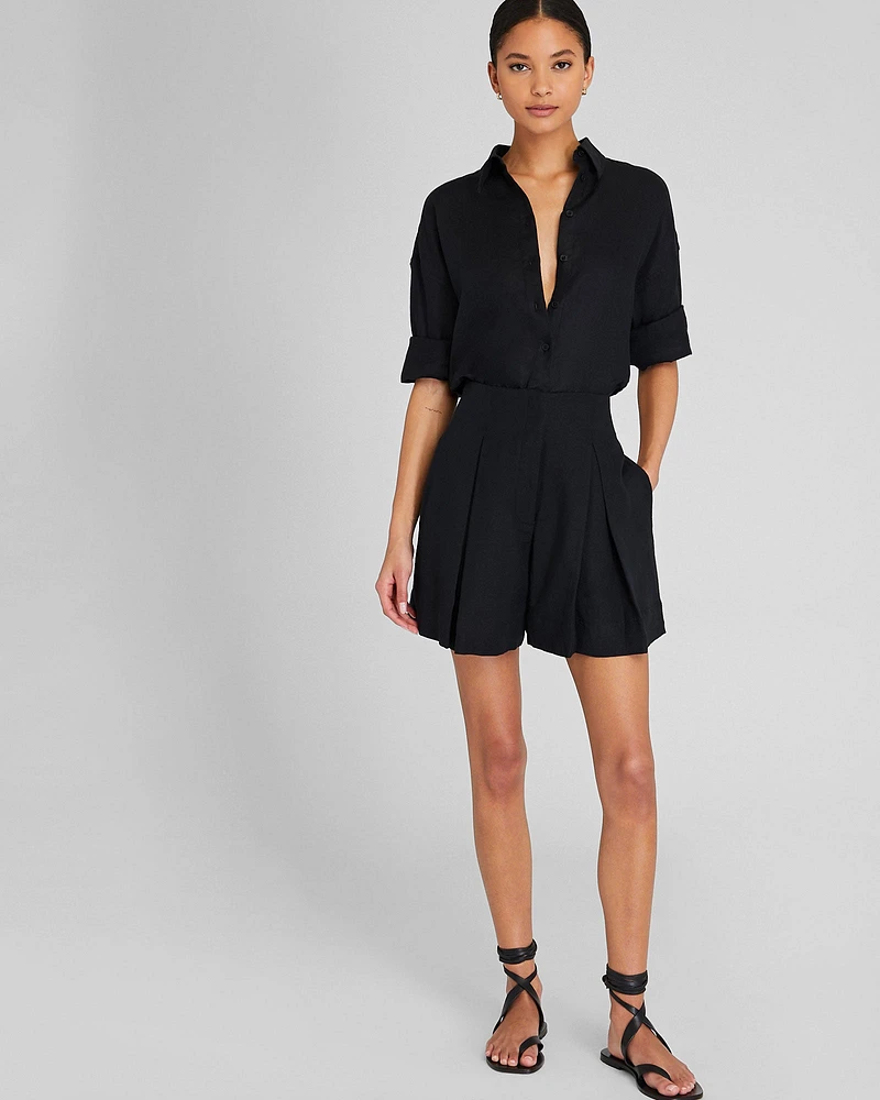 Pleated Midi Short