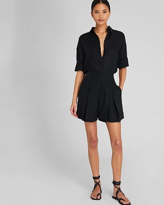 Pleated Midi Short