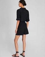 Pleated Midi Short