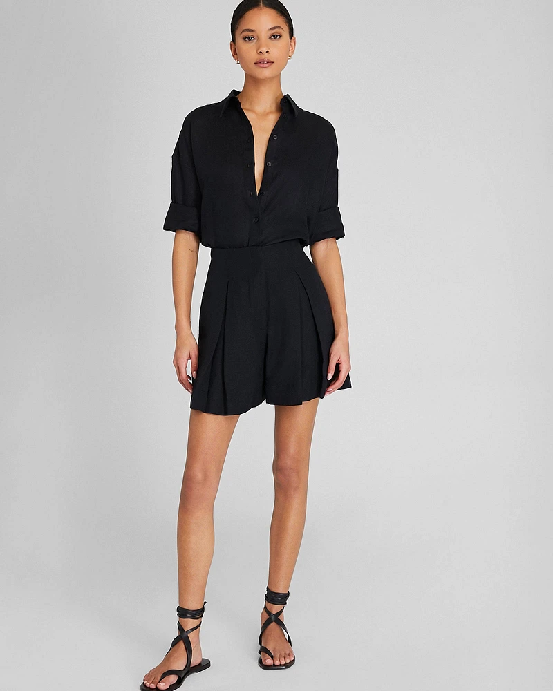 Pleated Midi Short