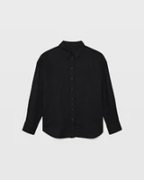 Relaxed Linen Button-Down Shirt