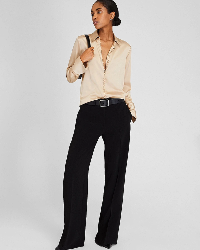Helek Stretch Silk Charmeuse Shirt