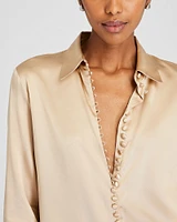 Helek Stretch Silk Charmeuse Shirt