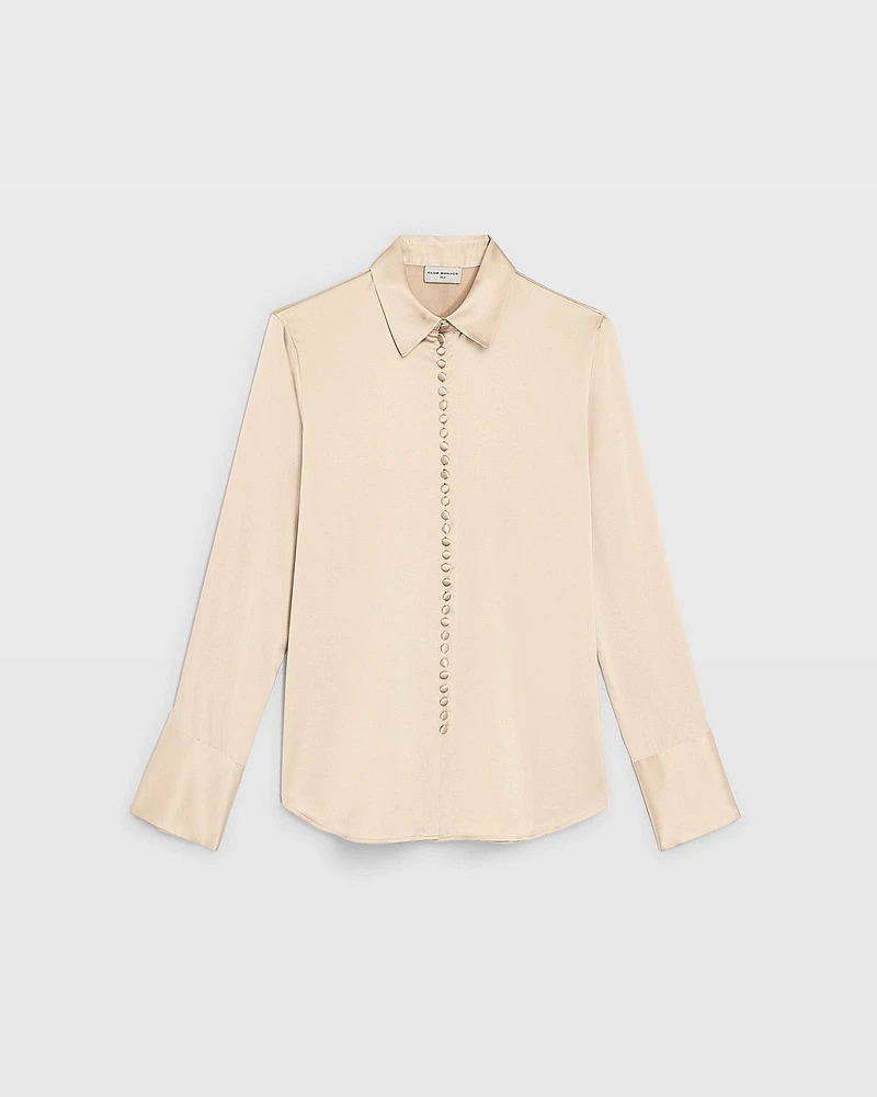 Helek Stretch Silk Charmeuse Shirt