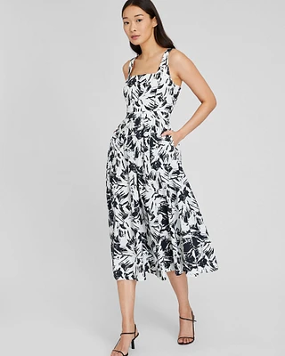 Square Neck Midi Day Dress