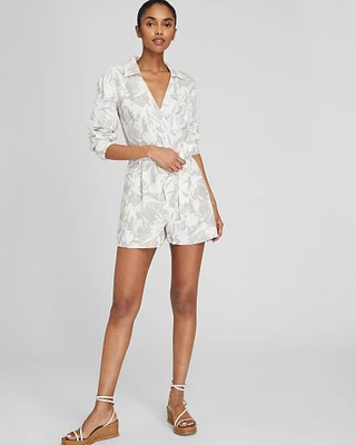 Long Sleeve Collared Romper