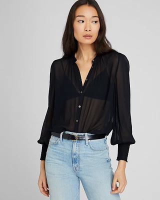 Smocked Yoke Blouse